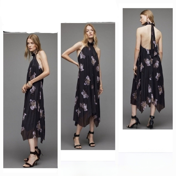 All Saints Dresses & Skirts - ALLSAINTS Alaya Cordelia Floral Silk Asymmetrical‎ Maxi Dress